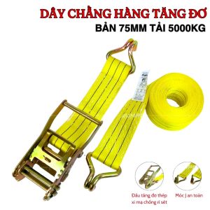 Dây chằng hàng tăng đơ bản 75mm 6 tấn móc J